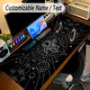 Astronaut Space Theme Personalized Mouse Pad Custom Name Text Non Slip Desk Pad For Laptop Office Desktop