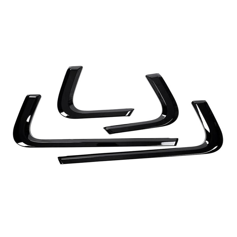 A87Q-4pcs Glossy Black ABS Car Inner Door Decoration Strip Trim for Land Rover Range Rover Sport 2014-