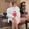 Women's Hip-Hop Hoodie, Loose Fit with Velvet, Chic for Spring and Autumn, Trendy and Thickened for Winter