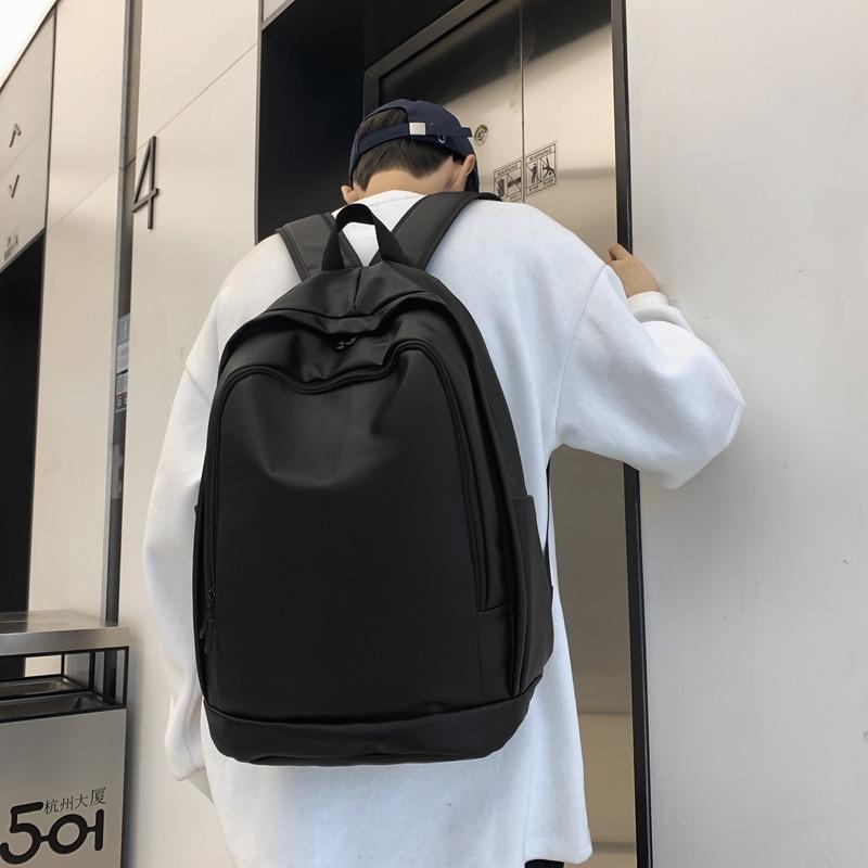 Today's popular soft leather schoolbag college student waterproof fashion leather backpack new large-capacity backpack