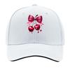Pink Glitter Bow Dripping Cherry Graphic Design Sandwich Baseball Cap Unisex Women Sun Cap Outdoor Workouts Hat
