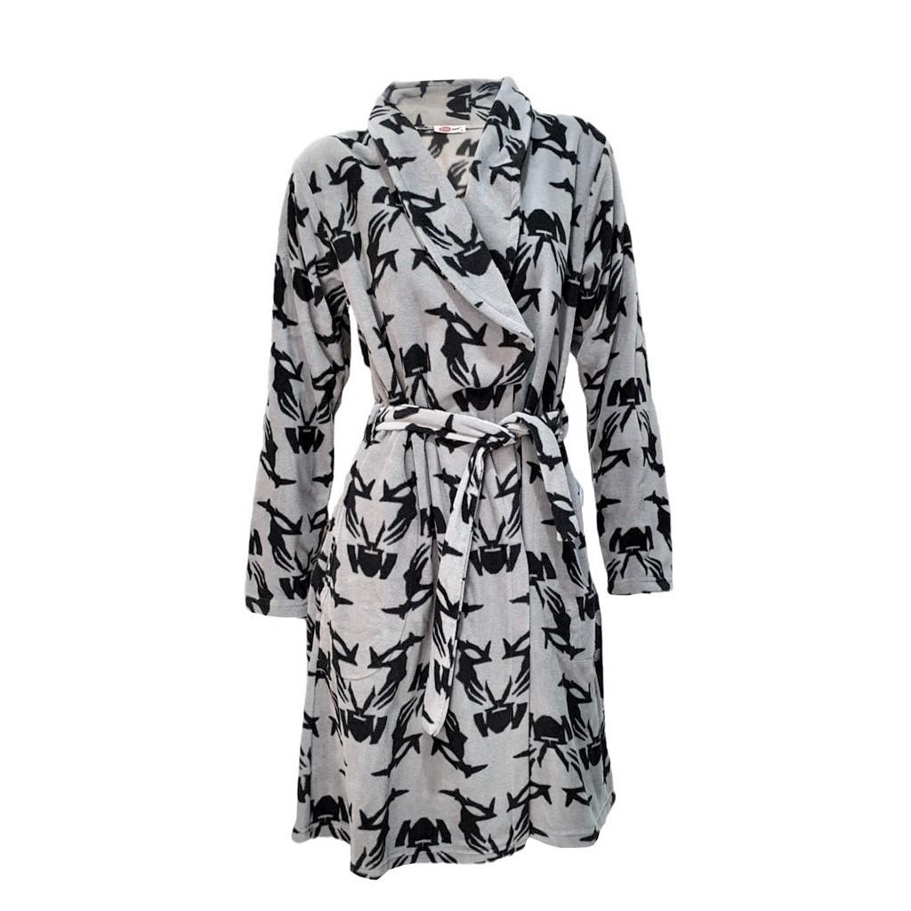 

Ciciten 22304 Зимний флисовый женский халат с карманом и узором