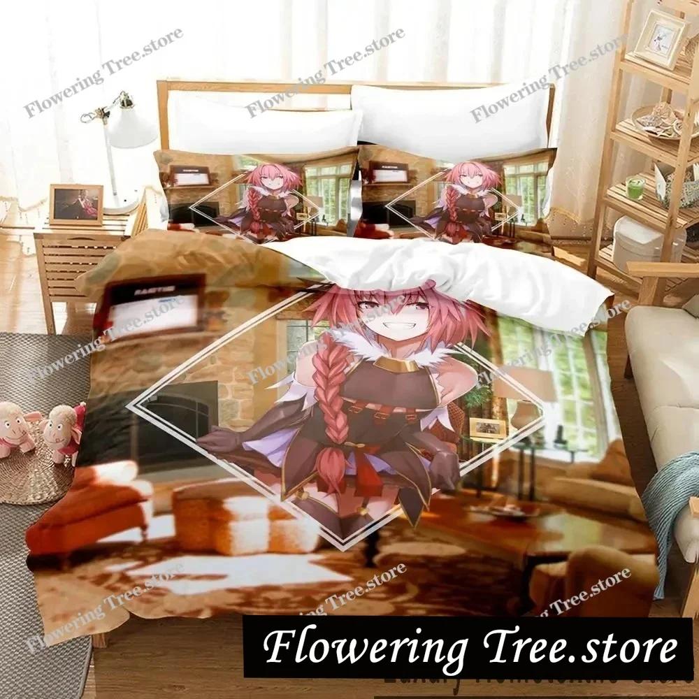 3D Print FateApocrypha Astolfo Anime Bedding Set Boys Girls Twin Queen King Size Duvet Cover Pillowcase Bed boys Adult