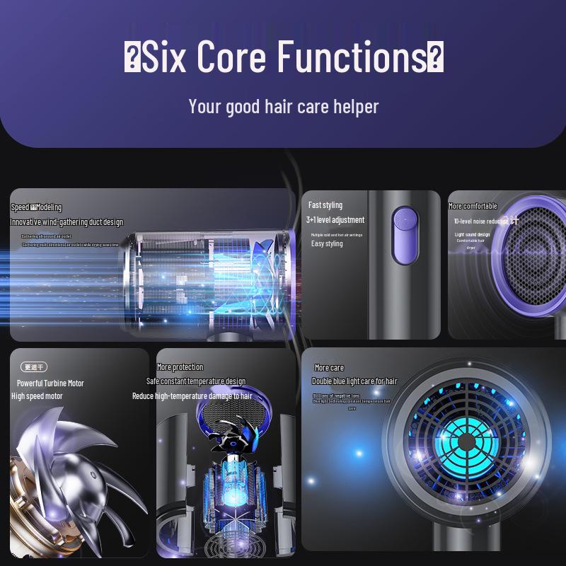 Higher Power Student-Friendly Hair Dryer with Gentle Hair Care