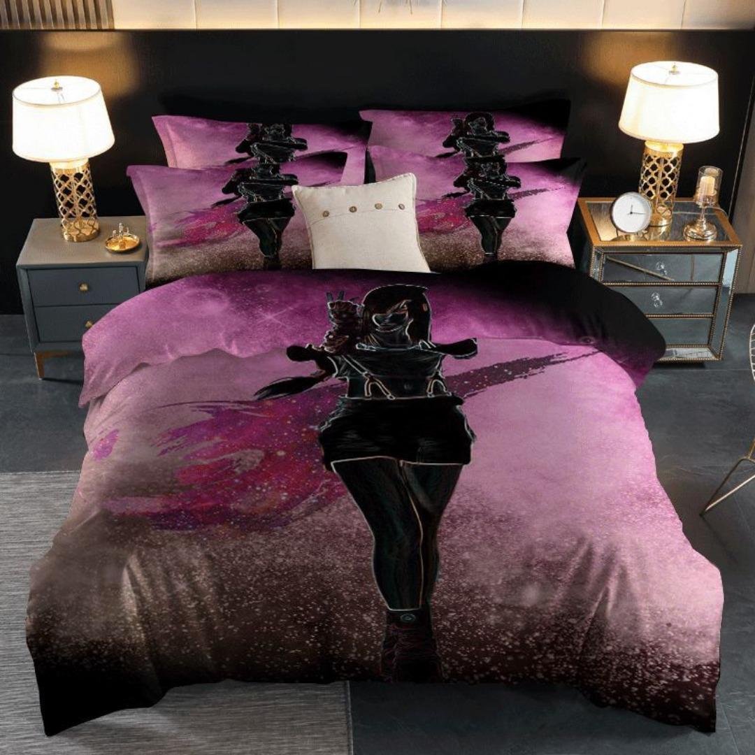 

2/3pcs Quilt Cover Set with Tifa Lockhart Nebula Print Quilt Cover Set Includes Quilt Cover And Pillowcase - Perfect US Twin(172x218cm)