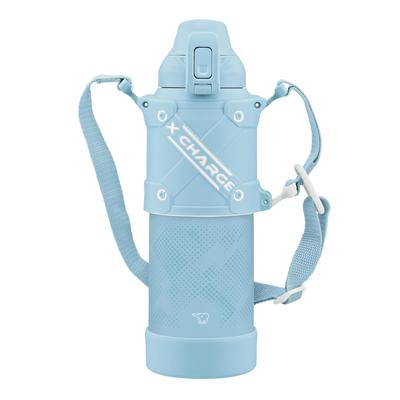 Cool Bottle for Sports Type Seamless Lid Impact and Abrasion Resistant Protect Armor Sky Blue 1.0L [Recommended Exercise] SD-HB10-AL
