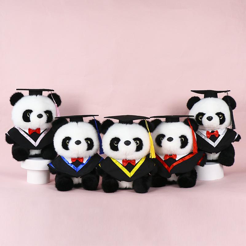 Graduation Panda Plush Toy - Customizable Doctor/Bachelor Uniform Gift