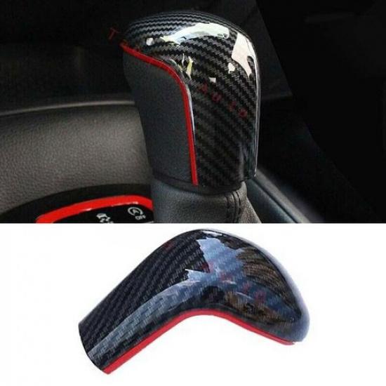 For Toyota Corolla ~22 Red Carbon Fiber Central Console Gear Shift Knob Trim