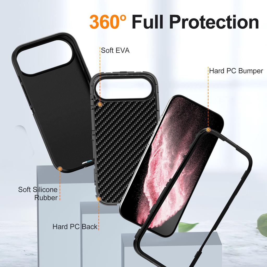For iPhone Air Case PC + Silicone + EVA 3 in 1 Shockproof Phone Cover