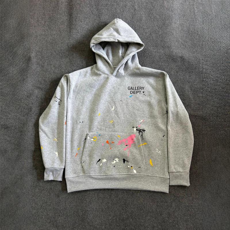 Європейський та американський нішевий тренд, модний повсякденний худі з капюшоном для чоловіків і жінок, з ручним розписом, принтом літер та бризками чорнила
