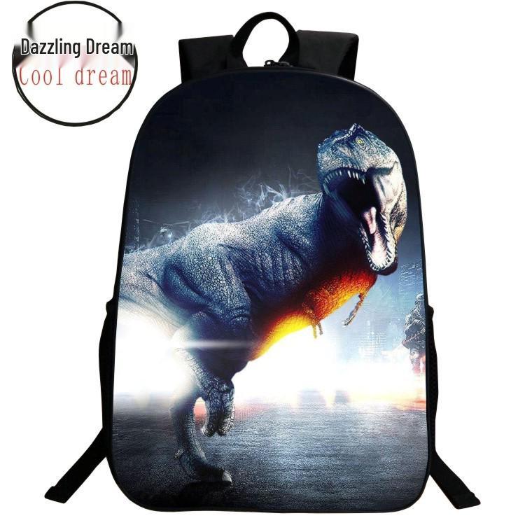2021 Dinosaur Print Backpack for Boys - Primary School Children's Backpack