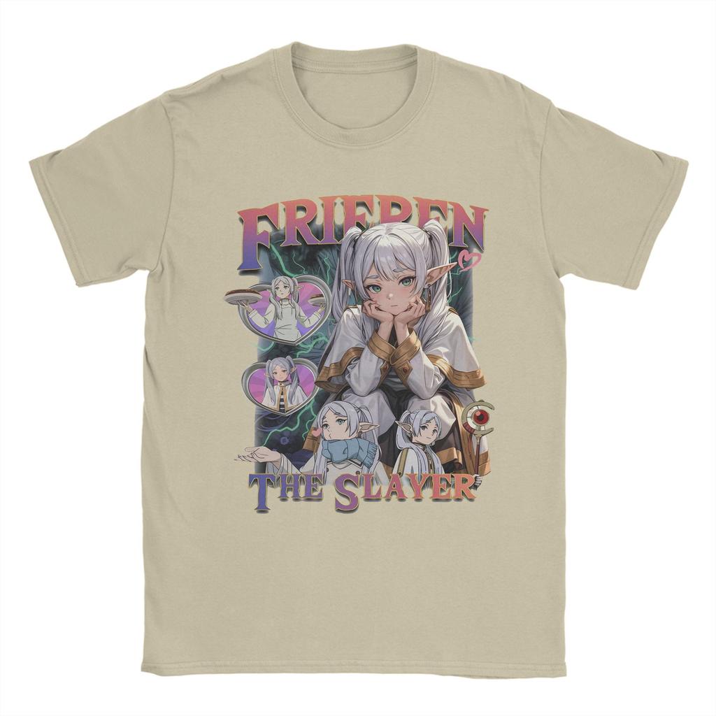 Frieren T-Shirts Herren Anime Neuheit Baumwoll-T-Shirt O-Ausschnitt Kurzarm T-Shirt 6XL Kleidung