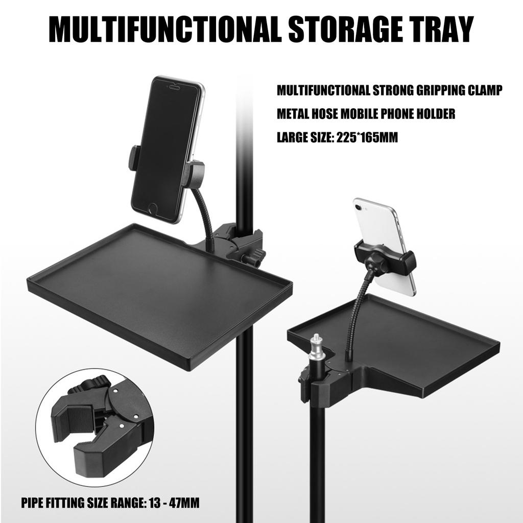 Equipo de Grabación Profesional Bandeja para Soporte de Micrófono Para Soportes de Micrófonos Soportes de Mezcladora Carga de 2 kg Durabilidad Construcción ABS