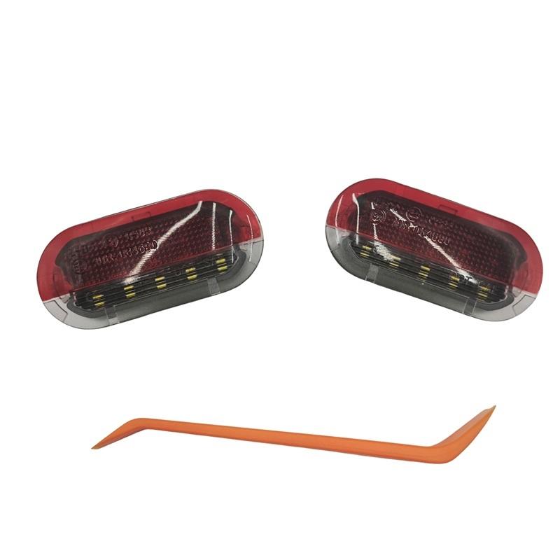 2x Car Door Light Interior Door Courtesy Warning Lamp For Seat Leon Toledo Alhambra Skoda Octavia VW Beetle Golf Jetta 1J0947413