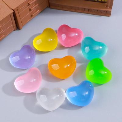 Cartoon Luminous Heart Series: Cute Cream Glue Phone Case, Headwear, Jewelry, DIY Resin Accessories, Handmade Materials
