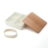 Miyoshi Seisakusho BENTO-STORE Wooden Lid Lunch Box, Tosa Ancient Cedar, OJU, White, 0601-0039