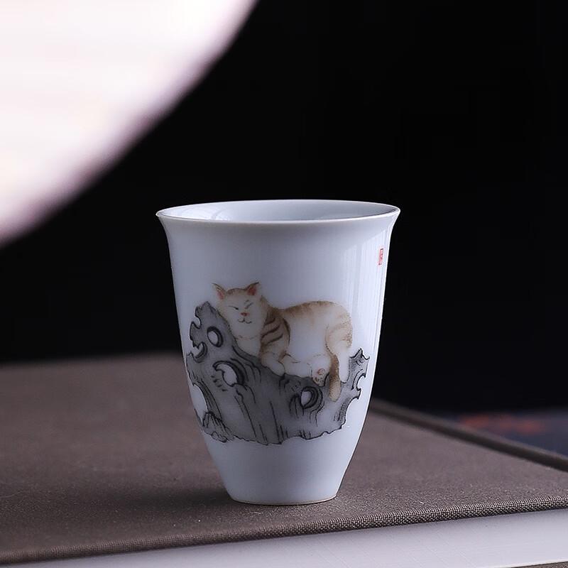Warm Cat Cafe Ceramic Tea Cup