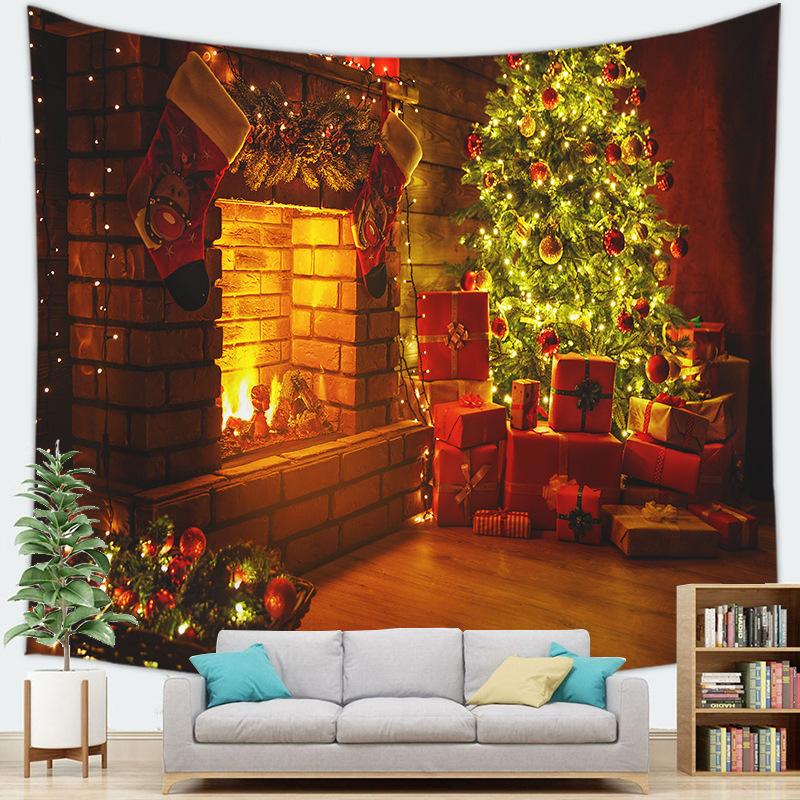 Bedroom Home Interior Christmas Series Tapestry Wall Hanging