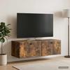 Wall Mounted TV Cabinet 98 x 41 x 30 cm Smoked Oak