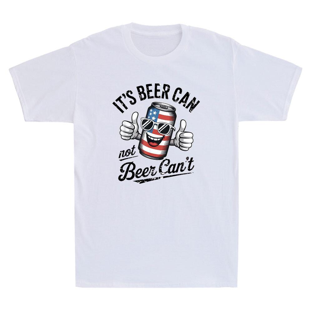 Its Beer Can Not Beer Cant Patriotic USA Flag Beer Sunglasses Meme Men s T-Shirt Unisex T-Shirt XXXL
