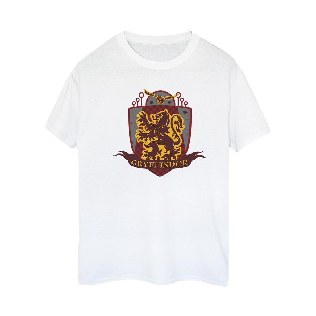 Harry Potter Womens/Ladies Gryffindor Chest Badge Cotton Boyfriend T-Shirt
