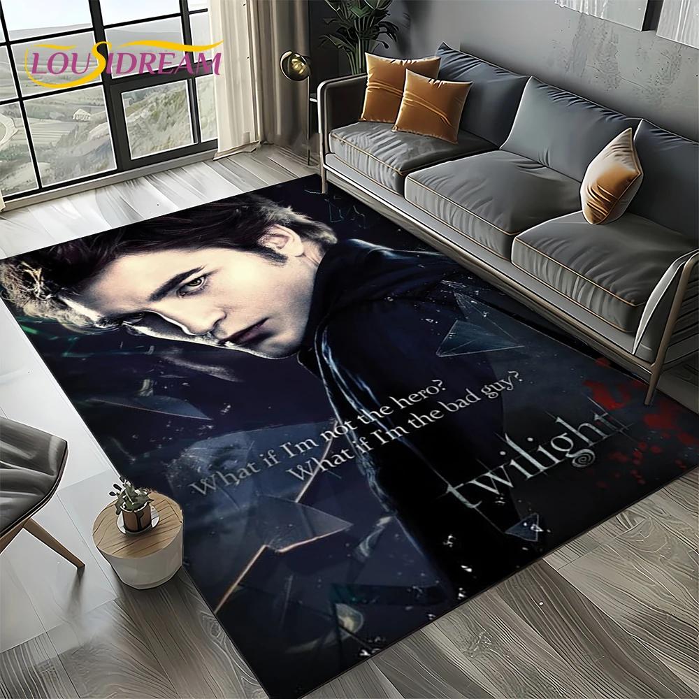 Twilight Saga Serie Edward Bella Film Teppich für Wohnzimmer Schlafzimmer Zuhause Sofa Dekoration, Kinder Teppich Rutschfeste Bodenmatte