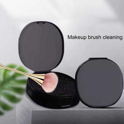 Makeup Brush Cleaning Box Effectively Labor-saving Round Shape Deep Clean Makeup Brush Color Removal Cleaner Sponge Women Supply