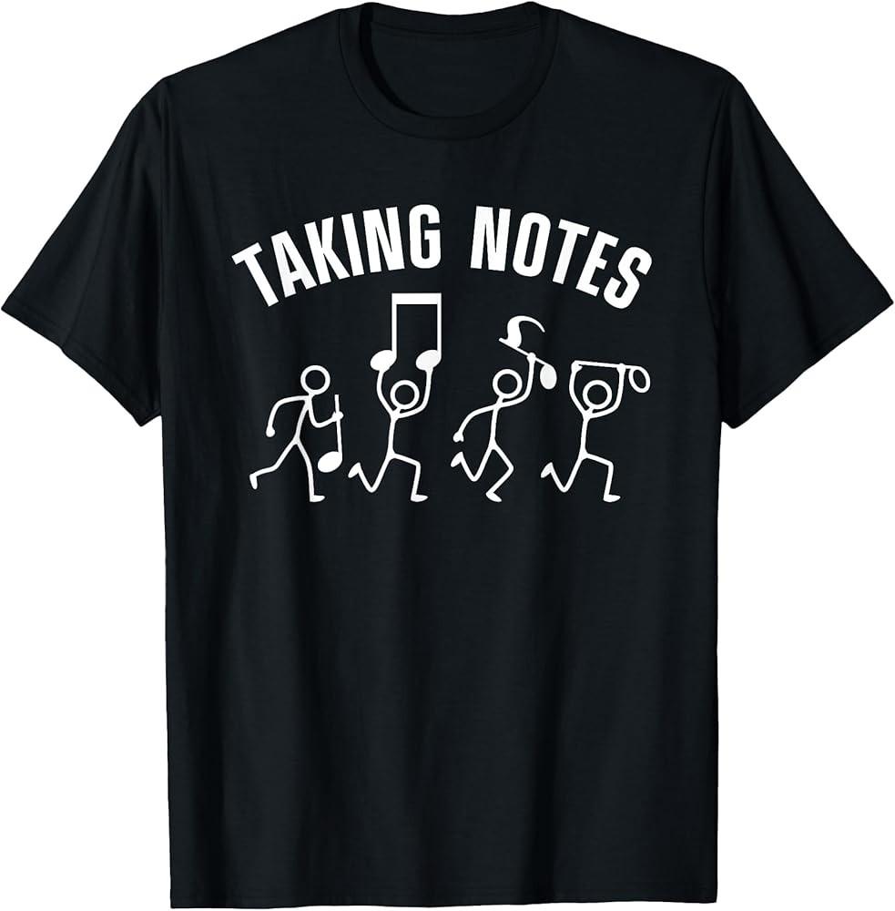 Funny Music Art For Men Women Musical Note Gag Music Lover TShirt Unisex T-Shirt S