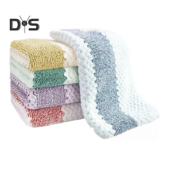 5Pcs/Set Kitchen Towels Super Soft Absorbent Coral Velvet Towels Random Colors Gentle Microfiber Rags