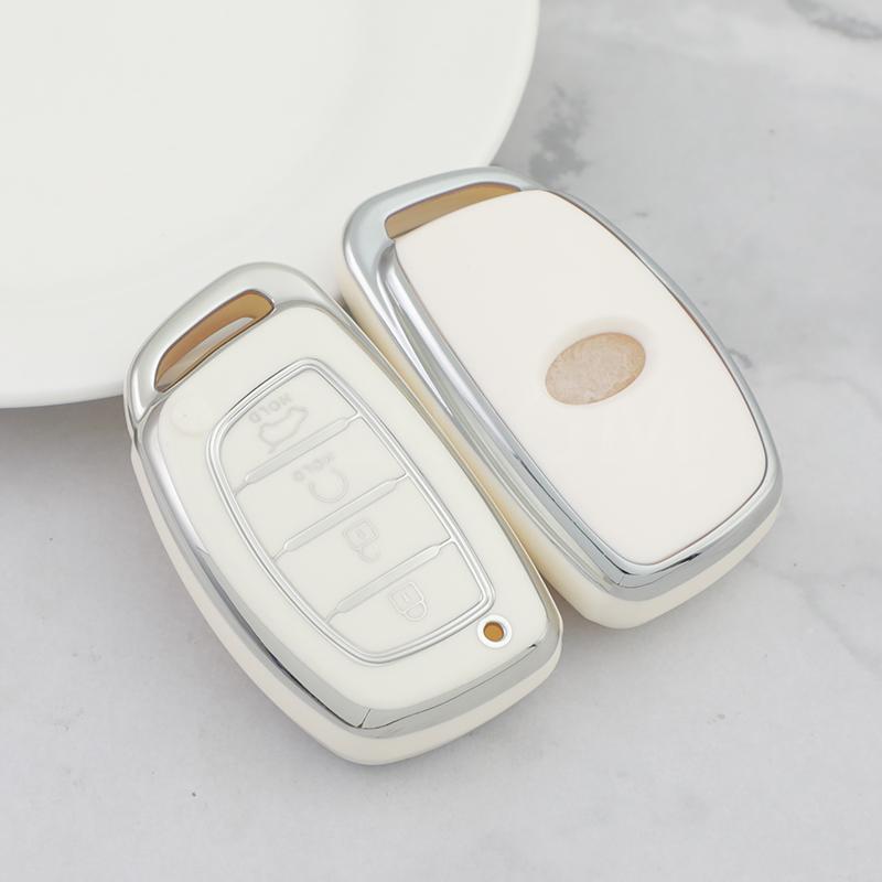 4 Buttons Smart Key Case For Hyundai Creta Ix35 Ix45 I10 I30 I40 Tucson Santa Fe Rena Sonata Elantra TPU Car Cover Accessories