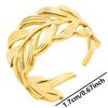 Bague 18k Gold Plated Open Adjustable Stainless Steel Rings For Women Men Accessories Cross Shell Plant Leaf Ring Finger Jewelry