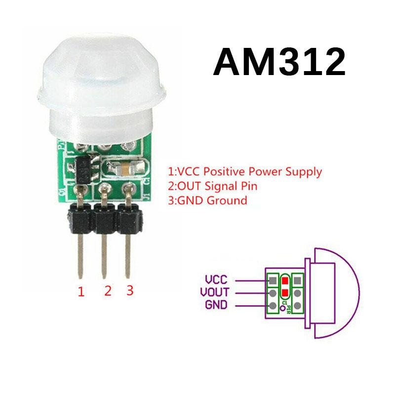 AM312 HC-SR501 Adjust IR Pyroelectric Infrared PIR SR501 Motion Sensor Detector Module