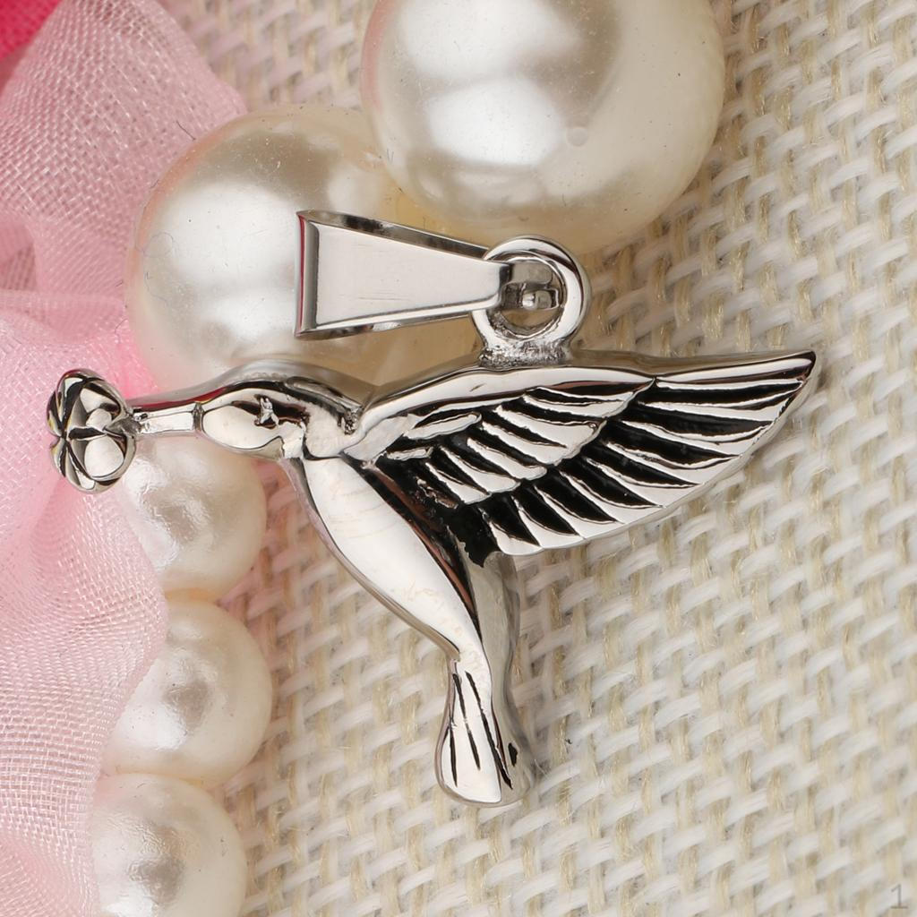 Open Stainless Steel Hummingbird Pendant for Urn Necklace Ashes Memorial
