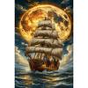 Vintage Nautical Metal Wall Art, Old Sailing Ship Pirate Decor, Home Wall Decor
