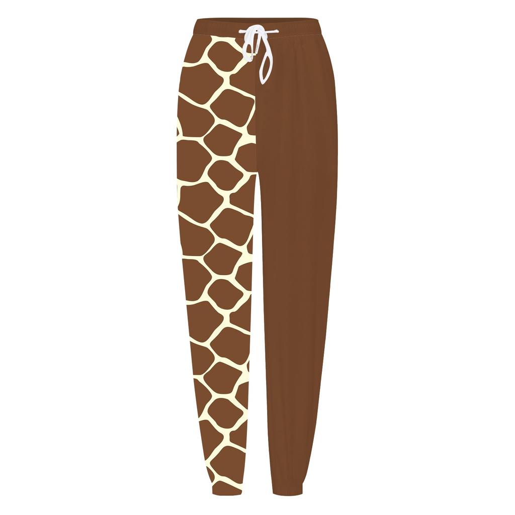 Women's Gigital Color Printing Casual Sports Pants Loose Drawstring Trousers