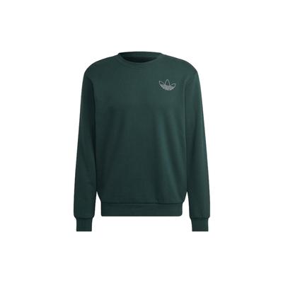 Originals Kleeblatt Solides Logo Stickerei Rundhals Sweatshirt Herren Oberteile Grün HK2792
