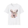 Deer Floral Spring T-Shirt, Nature Lover Gift, Boho Chic Shirt, Rustic Woodland
