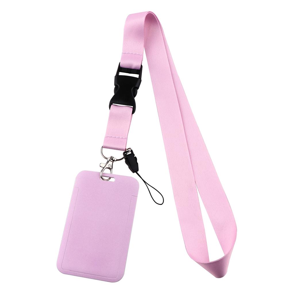 Pure Color Credential Holder Lanyard For Keys Neck Strap Id Card Badge Holder Key Chain Key Rings Accessories Christmas Holiday Gifts