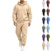 Men's 2-Piece Hoodie Sweatshirt Set Color Casual Sportswear for Everyday Wear