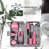 13/24Pcs Diy Tool Kit For Women Mini Home Toolbox Set With Hammer Pliers Wrench Screwdriver Basic Starter Tools