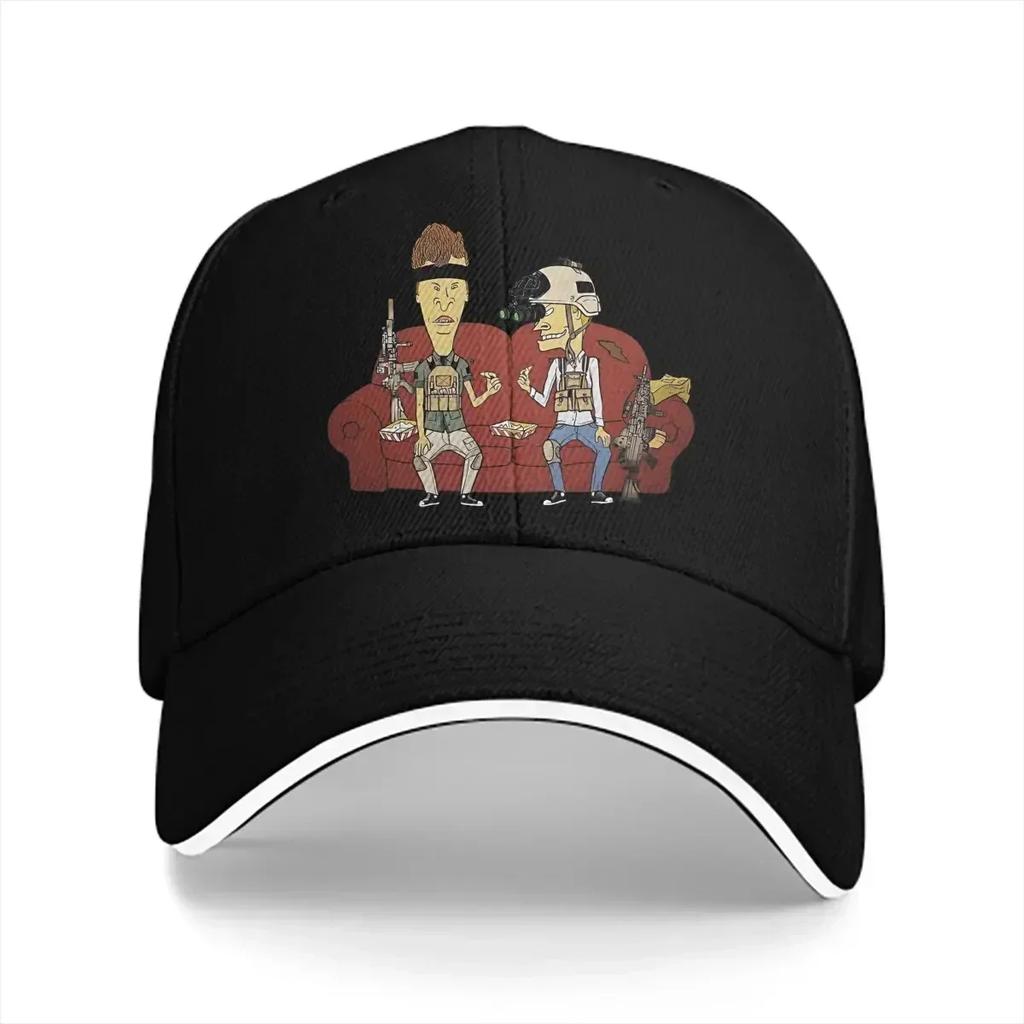 Gewaschene Unisex Baseballkappe Operator Trucker Snapback Kappen Dad Hat Beavis and ButtHead Golfmützen