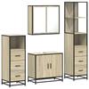 VidaXL Ensemble de meubles de salle de bain 4 pcs chêne sonoma, armoire de salle de bain, armoire de rangement de toilette, 3301246