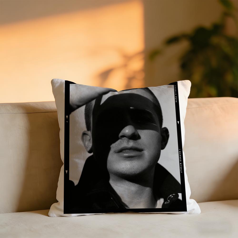 

Charlie Puth Album Cushion Cover Cozy Velvet Throw PillowSoft Warm Cushion For Sofa Bed 30x30 cm