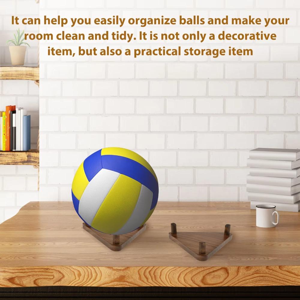 Wood Sports Ball Storage Racks Desktop Decorative Ball Display Holder  Rugby