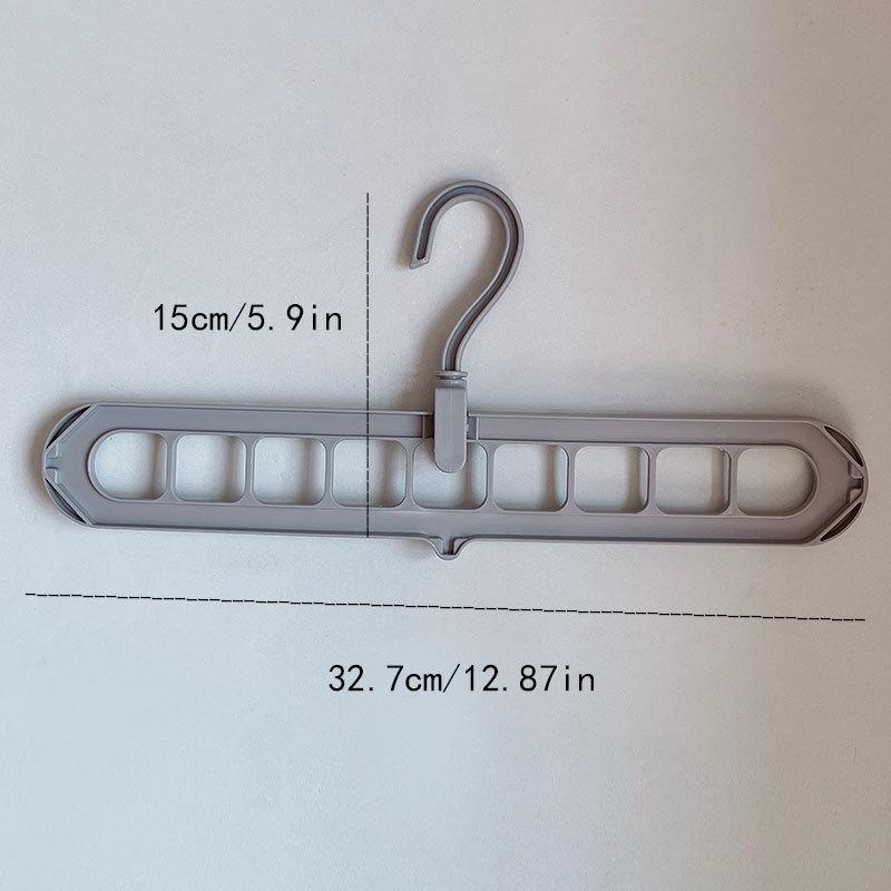 9-Hole Multifunctional Seamless Clothes Hanger: Dorm/Home Hanging Solution
