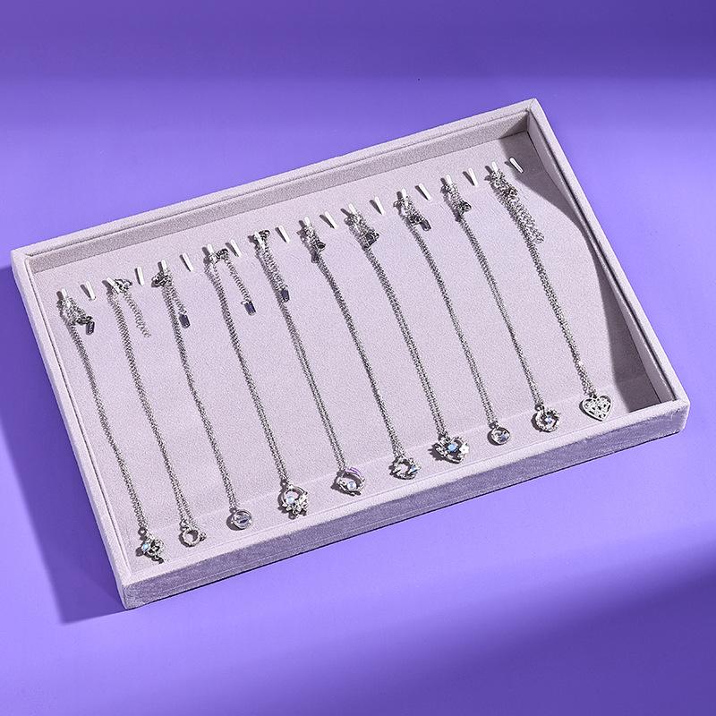 Elegant Jewelry Display Stand: Necklace, Bracelet, and Earring Storage Tray