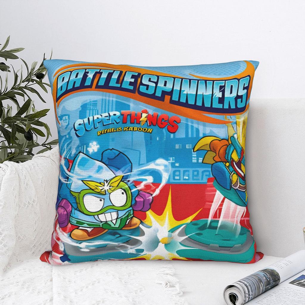 SuperThings Cartoon Square Pillow Case Super Zings Kindergarten Cushion Covers Funny Decor Pillowcase for Living Room 45*45cm
