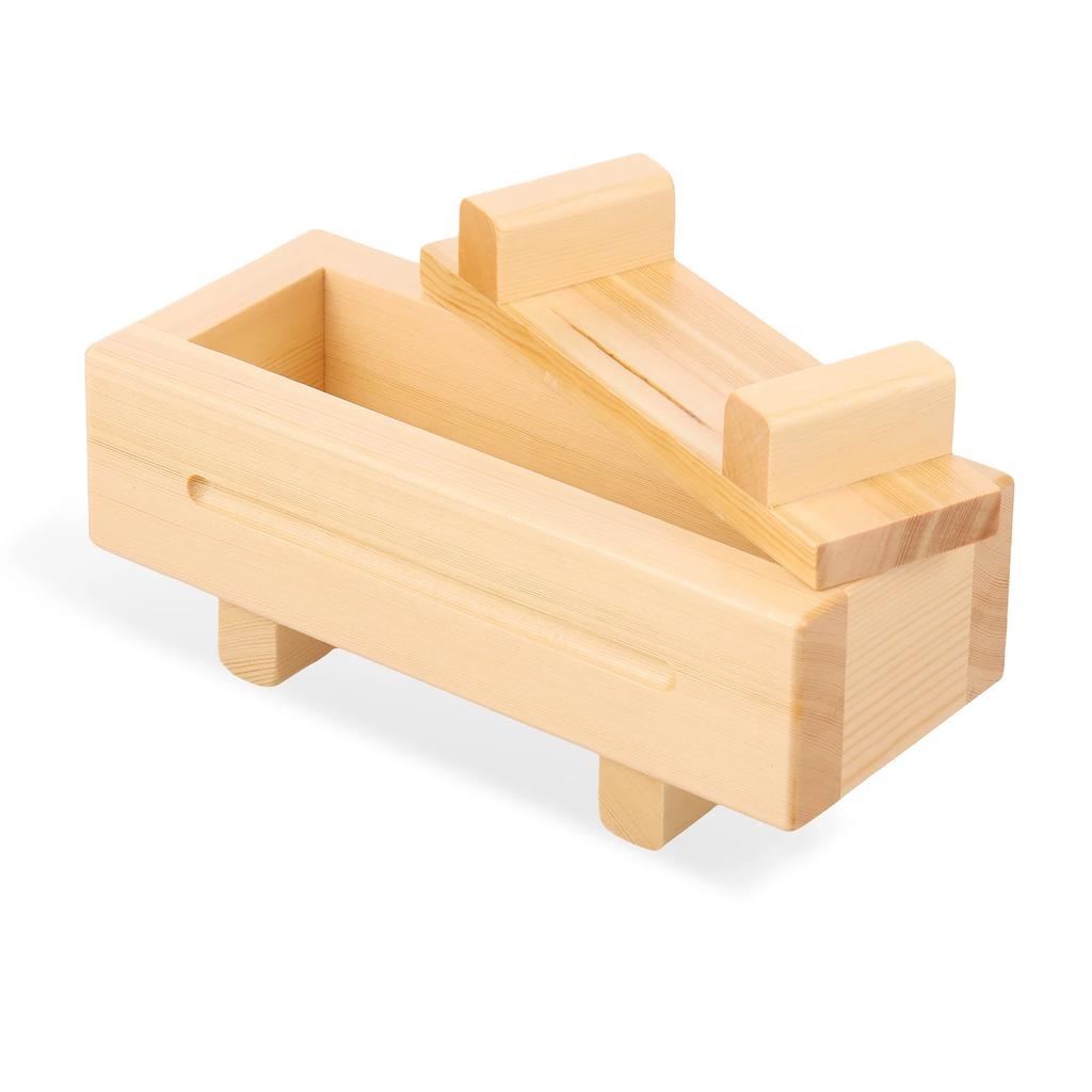Wooden Sushi Press Mold with Groove/without Groove Design Rectangular Oshizushi Mold Box Kitchen Sushi Rice Roll Mold Bento Mold