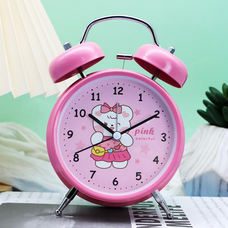 Rabbit Small Alarm Clock To Get Up Artifact Girls Special Students with Cute Primary School Students Cartoon Large Alarm Clock Children's Clock