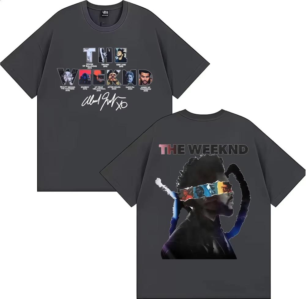 2026  The Weeknd After Hours Til Dawn European Tour 2026 Tshirts Mens Clothing Fashion Hip Hop Style T Shirt Cotton Tshirt
